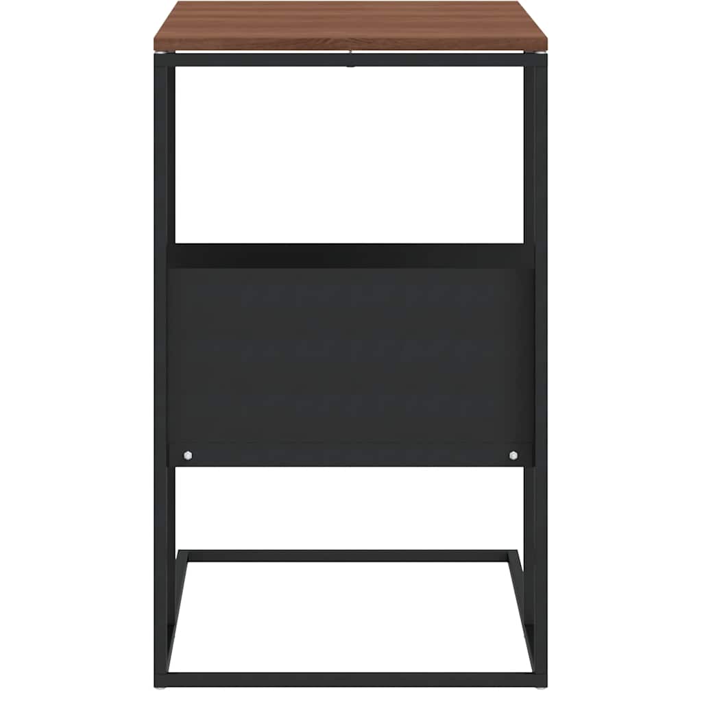 Tavolino Nero 55x36x59,5 cm Legno Multistrato 343104