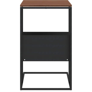 Tavolino Nero 55x36x59,5 cm Legno Multistrato 343104