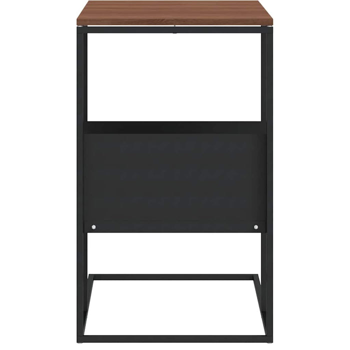 Tavolino Nero 55x36x59,5 cm Legno Multistrato 343104