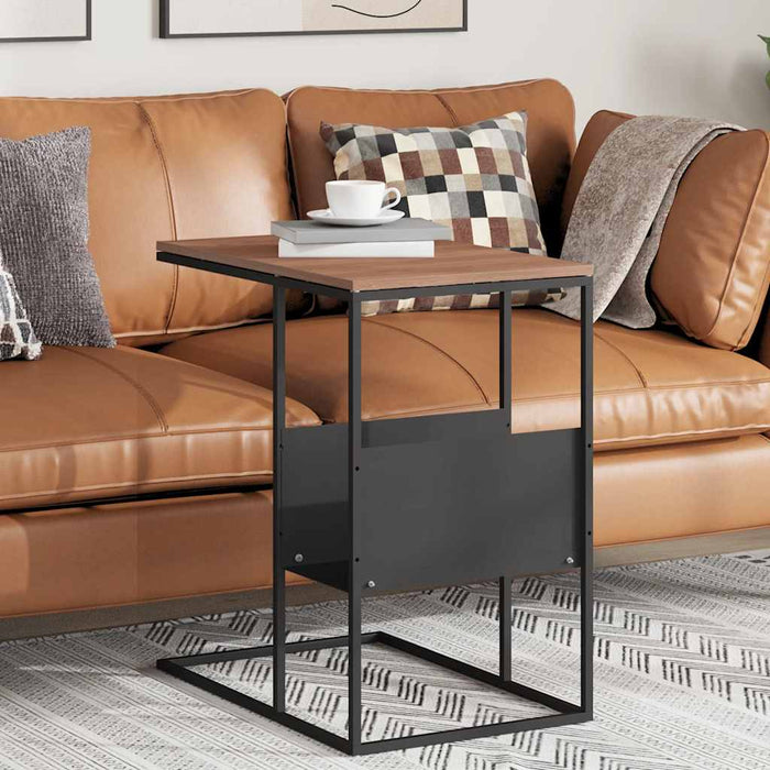 Tavolino Nero 55x36x59,5 cm Legno Multistrato 343104