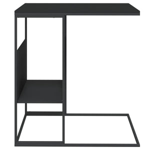 Tavolino-Tavolino da Soggiorno-Tavolino da Salotto Nero 55x36x59,5 cm Legno Multistrato