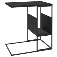 Tavolino-Tavolino da Soggiorno-Tavolino da Salotto Nero 55x36x59,5 cm Legno Multistrato