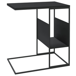 Tavolino-Tavolino da Soggiorno-Tavolino da Salotto Nero 55x36x59,5 cm Legno Multistrato