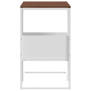 Tavolino Bianco 55x36x59,5 cm Legno Multistrato 343106