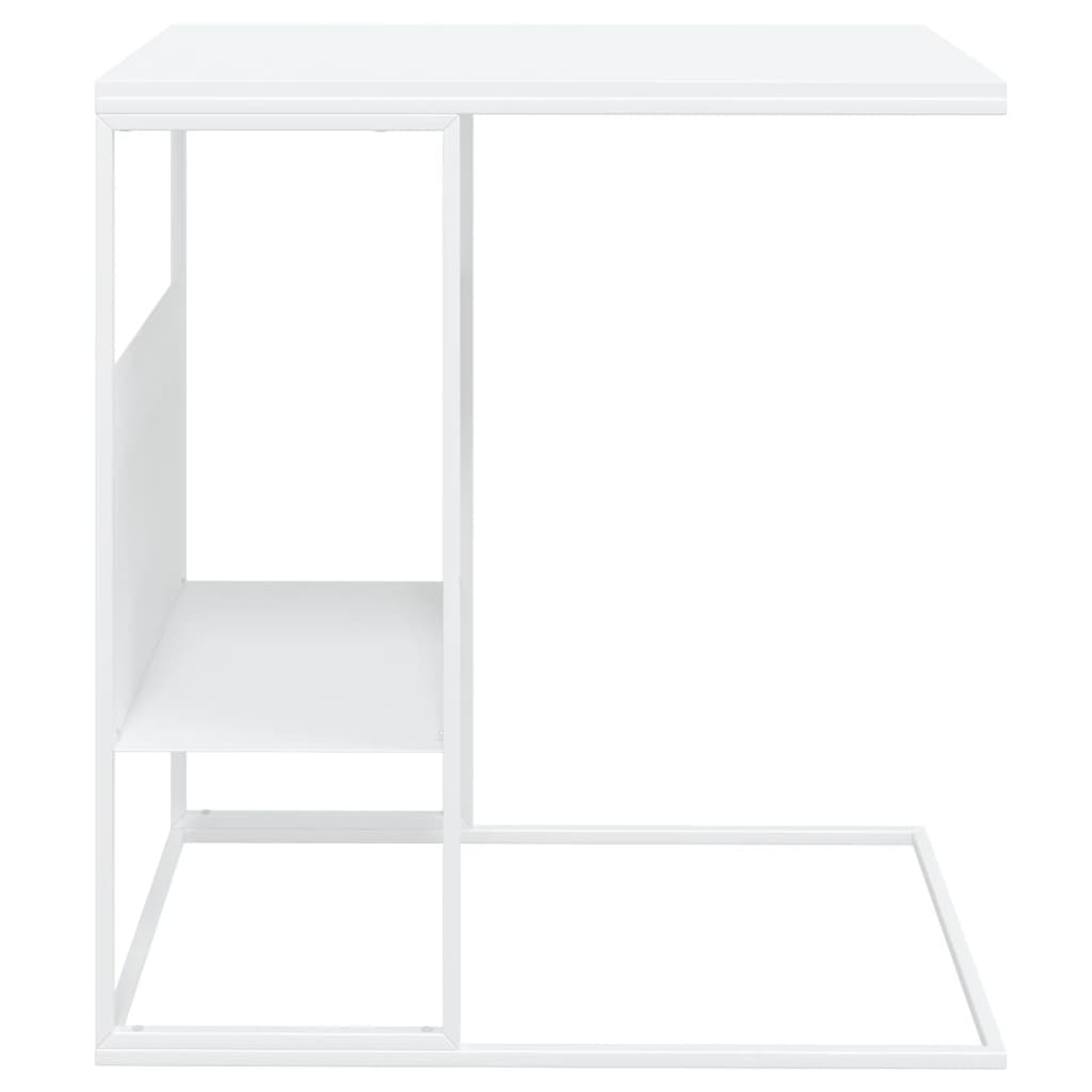 Tavolino Bianco 55x36x59,5 cm Legno Multistrato 343107