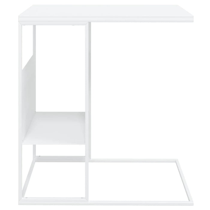 Tavolino Bianco 55x36x59,5 cm Legno Multistrato 343107