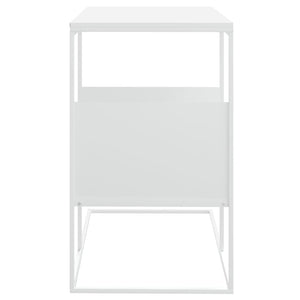 Tavolino Bianco 55x36x59,5 cm Legno Multistrato cod mxl 58346