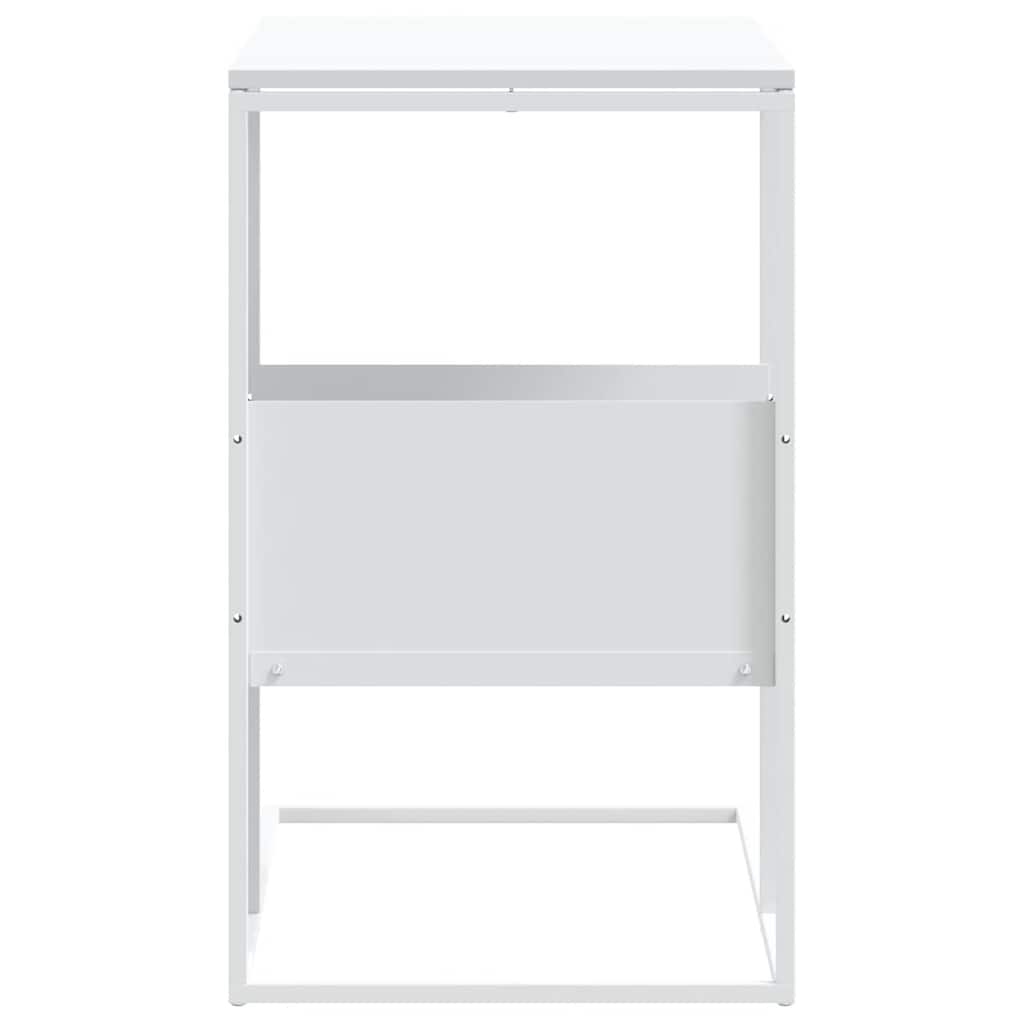 Tavolino Bianco 55x36x59,5 cm Legno Multistrato 343107