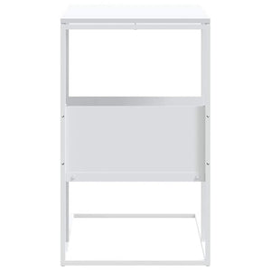 Tavolino Bianco 55x36x59,5 cm Legno Multistrato 343107