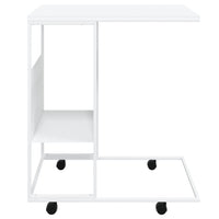 Tavolino con Ruote Bianco 55x36x63,5cm in Legno Multistrato 343111