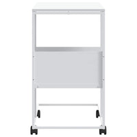 Tavolino con Ruote Bianco 55x36x63,5cm in Legno Multistrato 343111