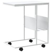 Tavolino con Ruote Bianco 55x36x63,5cm in Legno Multistrato 343111