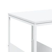 Tavolino con Ruote Bianco 55x36x63,5cm in Legno Multistrato 343111