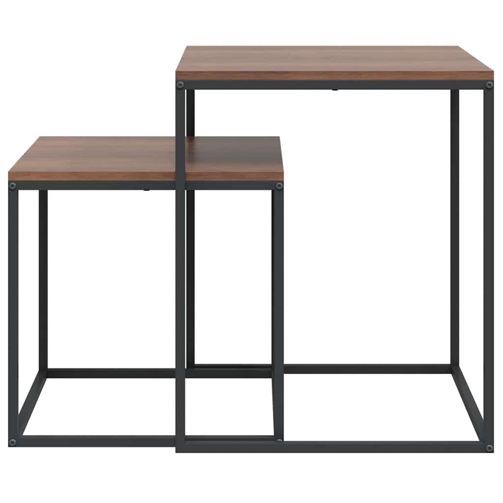 Set di Tavolini 2 pz in Legno Multistrato e Metallo 343112