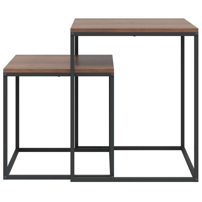 Set di Tavolini 2 pz in Legno Multistrato e Metallo 343112