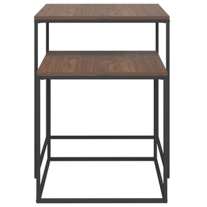 Set tavolino set da 2 pezzi in derivati ​​del legno e metallo nero 02_0042116