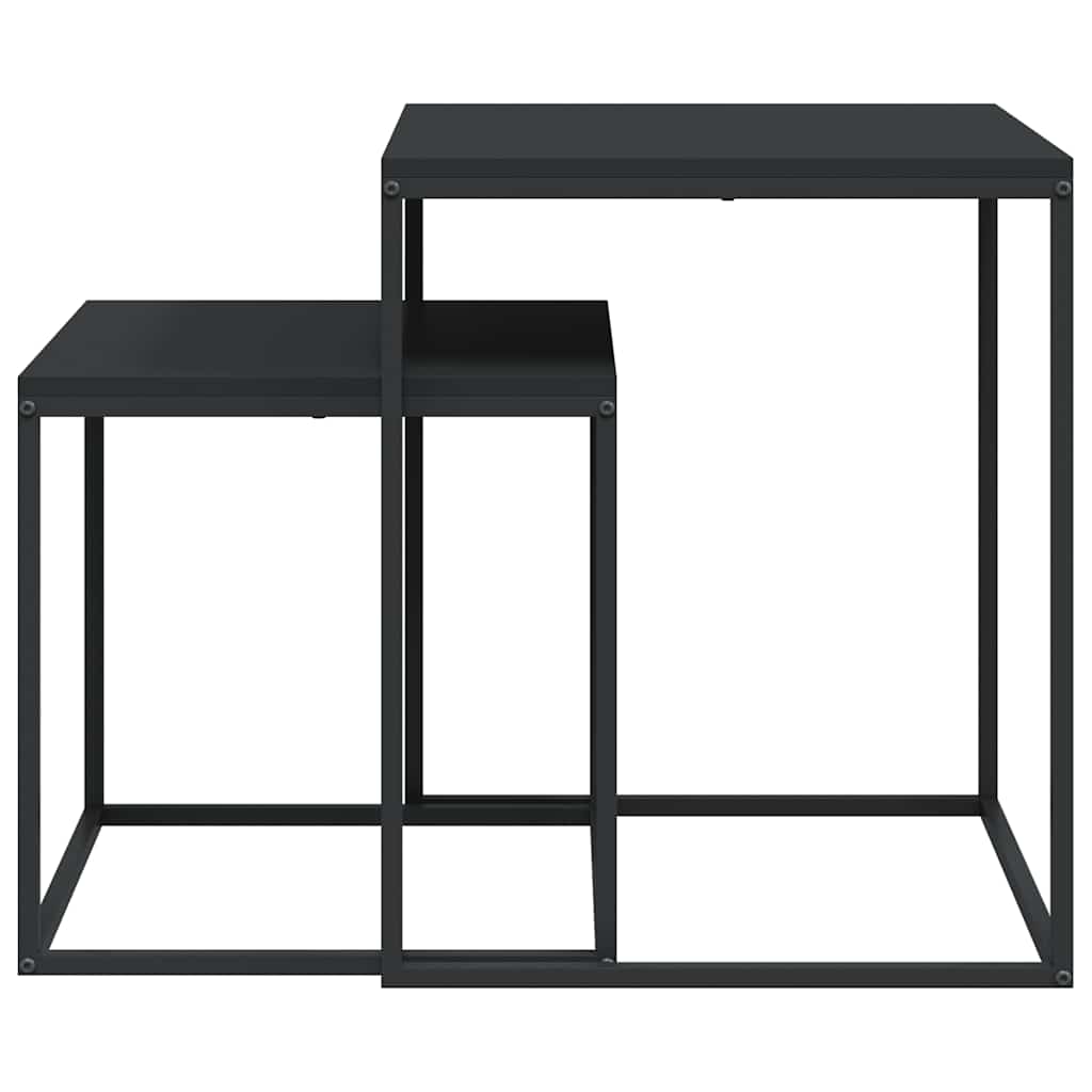 Set di Tavolini 2 pz in Legno Multistrato e Metallo 343113