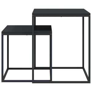 Set di Tavolini 2 pz in Legno Multistrato e Metallo 343113