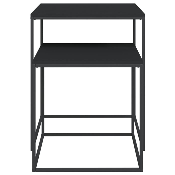 Set tavolino set da 2 pezzi in derivati ​​del legno e metallo nero 02_0042117