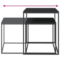 Set tavolino set da 2 pezzi in derivati ​​del legno e metallo nero 02_0042117