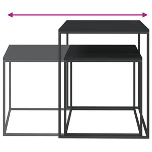 Set tavolino set da 2 pezzi in derivati ​​del legno e metallo nero 02_0042117