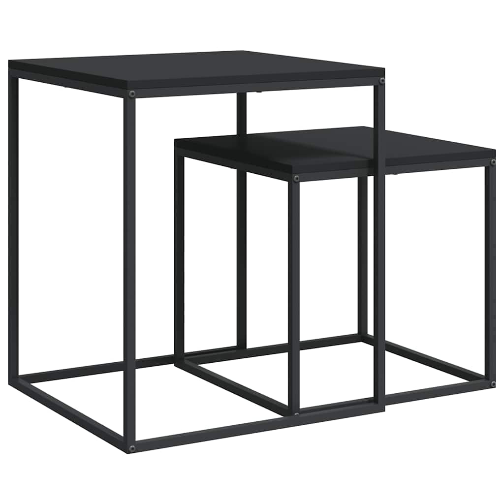 Set di Tavolini 2 pz in Legno Multistrato e Metallo 343113