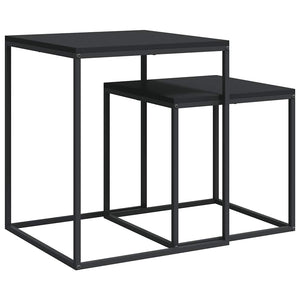 Set di Tavolini 2 pz in Legno Multistrato e Metallo 343113