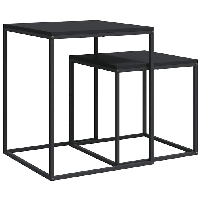 Set di Tavolini 2 pz in Legno Multistrato e Metallo 343113