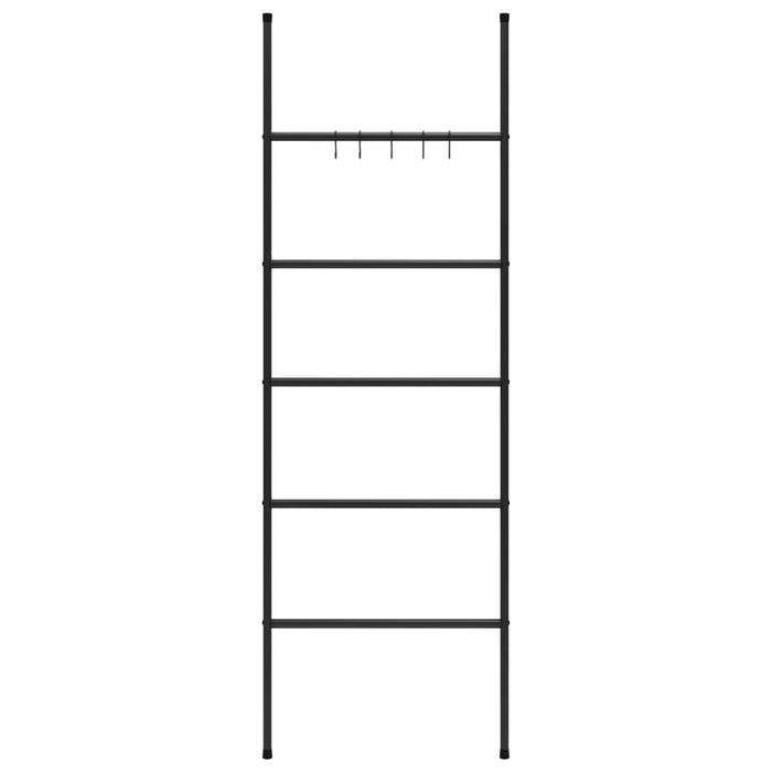 Scala portasciugamani a 5 ripiani nera 58x175 cm in ferro 343114