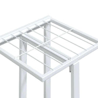 Fioriera a 5 Piani con Ruote-Vaso-Contenitore per Piante 44x23x100 cm Ferro Bianco