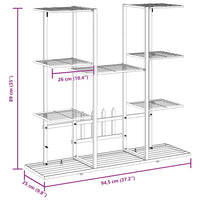 Portafiori 94,5x25x89 cm Ferro Nero 343119
