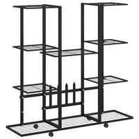 Portafiori con Ruote 94,5x24,5x91,5 cm Ferro Nero 343121