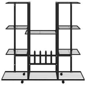 Portafiori con Ruote 94,5x24,5x91,5 cm Ferro Nerocod mxl 121159
