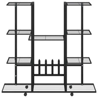 Portafiori con Ruote 94,5x24,5x91,5 cm Ferro Nero 343121