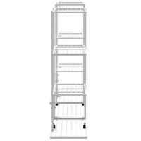 Portafiori con Ruote 94,5x24,5x91,5 cm Ferro Bianco 343122