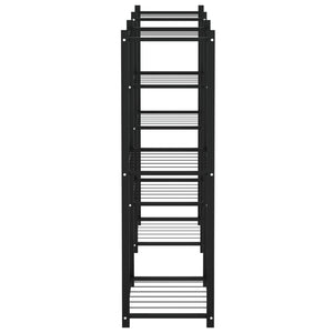 Portafiori 83x25x80 cm Nero in Ferro 343127