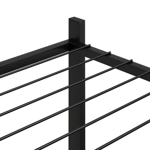 Portafiori-Supporto per Piante-Rastrelliera per Fiori 83x25x80 cm Nero in Ferro 484922