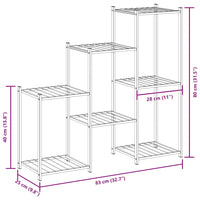 Portafiori 83x25x80 cm Nero in Ferro 343129