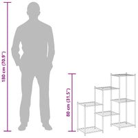 Portafiori 83x25x80 cm Nero in Ferro 343129
