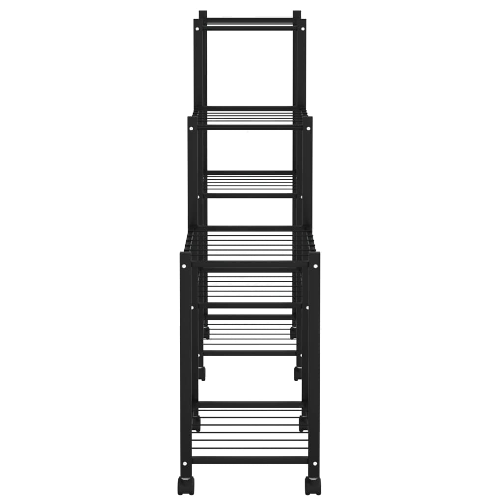 Portafiori con Ruote 83x25x83,5 cm Ferro Nero cod mxl 65830