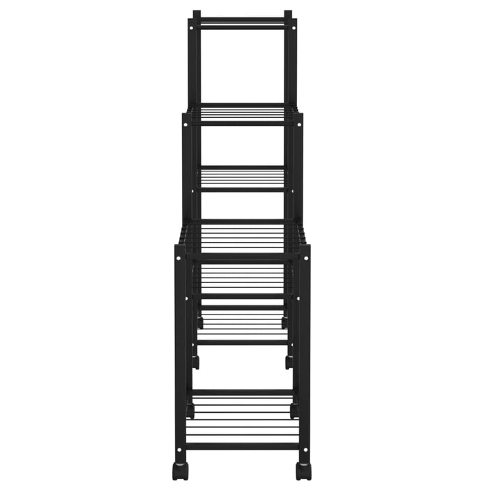 Portafiori con Ruote 83x25x83,5 cm Ferro Nero cod mxl 65830