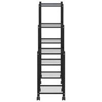 Portafiori con Ruote 83x25x83,5 cm Ferro Nero 343130