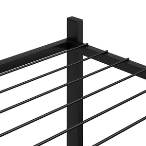 Portafiori con Ruote-Supporto per Piante Mobile-Rastrelliera per Fiori 83x25x83,5 cm Ferro Nero 942221