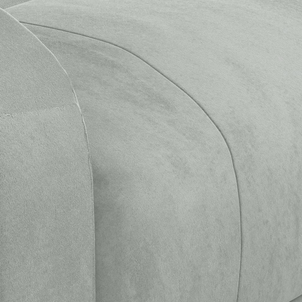 Poltrona Elettrica Reclinabile in Velluto Grigio Chiaro cod mxl 25063