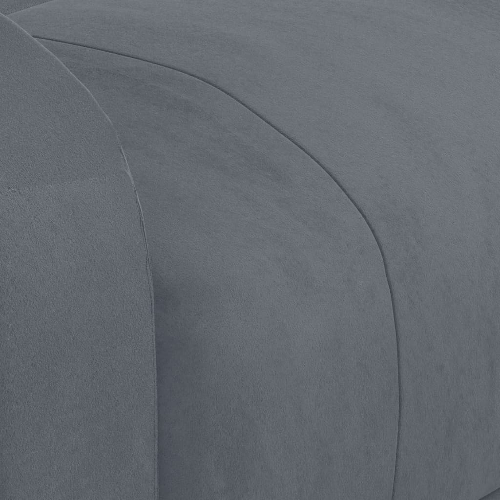 Poltrona Elettrica Massaggiante Grigio Scuro in Velluto