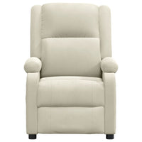 Poltrona Massaggiante Elettrica Crema in Velluto 3098413