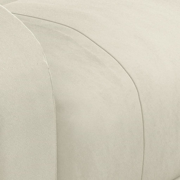 Poltrona Massaggiante Elettrica Crema in Velluto 3098413