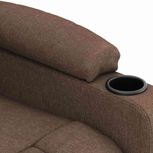 Poltrona Massaggiante Elettrica Marrone in Tessuto 3098793