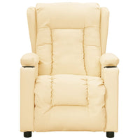 Poltrona Reclinabile Elettrica Crema in Similpelle