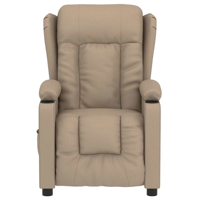 Poltrona Massaggio Elettrica Cappuccino Similpelle